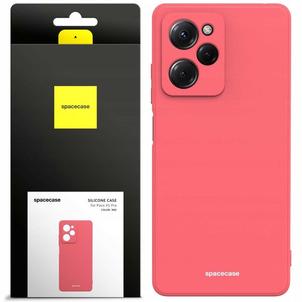 Spacecase Silicone Case Poco X5 Pro 5G Red zdjęcie 1