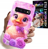 ETUI DO SAMSUNG GALAXY S10 - SŁODKA KACZUCHA, KACZKA NA RÓŻOWYM TLE
