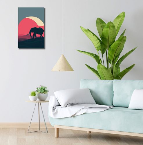 Obraz 30x50cm Słoń przy Czerwieni na Arena.pl