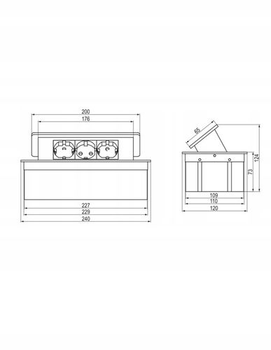 GNIAZDO POTRÓJNE CHOWANE W BLAT NABLATOWE GNIAZDKO na Arena.pl