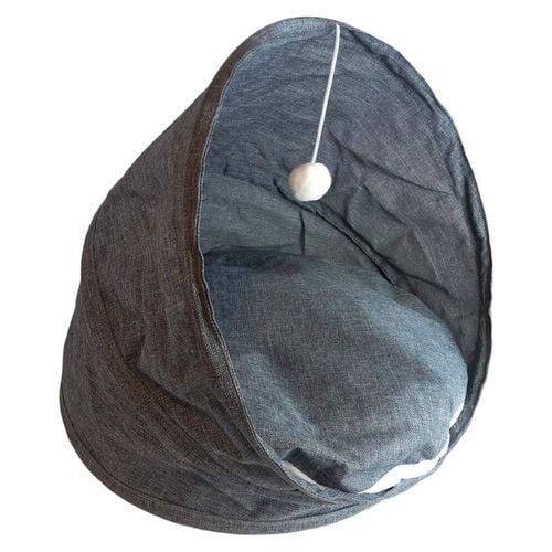 Legowisko Domek dla Kota 2w1 Rozmiar S Szary na Arena.pl