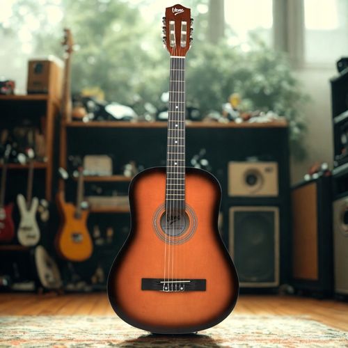 GITARA KLASYCZNA 4/4 DO NAUKI DLA POCZĄTKUJĄCYCH STROIK + KOSTKI + AKORDY na Arena.pl