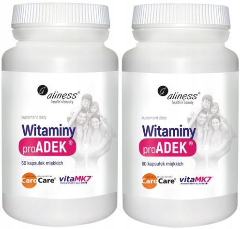 ALINESS Witaminy proADEK witamina A D E K ODPORNOŚĆ WZROK 2x60 kapsułek na Arena.pl