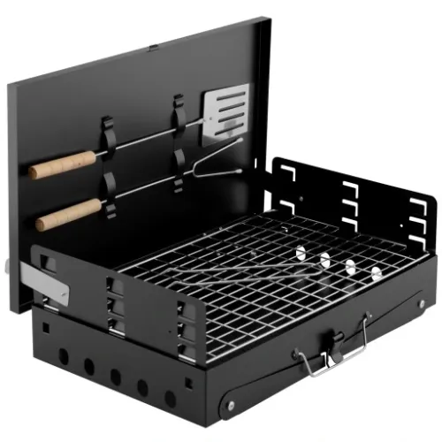 Grill Węglowy Turystyczny XXL Przenośny Składany Walizka + Akcesoria na Arena.pl