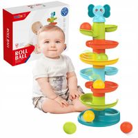 WIEŻA Z KULECZKAMI ZJEZDZALNIA z piłeczkami PIRAMIDKA WYŚCIG KULEK MATADI