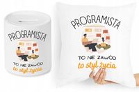 Dla Informatyka Zestaw Poduszka + Skarbonka Z Nadrukiem Ze Zdjęciem