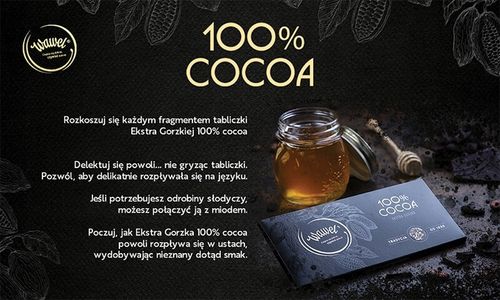 3x Czekolada Gorzka Ekstra Bez Dodatku Cukru Premium 100% cocoa 80g Wawel na Arena.pl