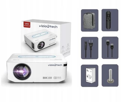 Projektor Rzutnik Full HD 4K 12000lm WiFi Android + Torba + Kabel HDMI na Arena.pl