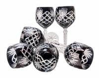 Czarne kryształowe Remery 280 ml Ananas 6 sztuk