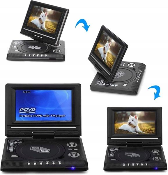 PRZENOŚNY ODTWARZACZ DVD TV/FM/USB/GIER KONSOLA zdjęcie 7