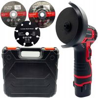 MINI SZLIFIERKA AKUMULATOROWA KĄTÓWKA 76MM 3 TARCZE WALIZKA PRZENOŚNA HILDA