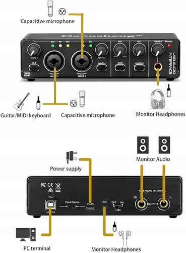 Interfejs dźwiękowy Depusheng Interfejs audio USB RX2 na Arena.pl