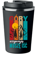 KUBEK TERMICZNY Premium czarny prezent w góry WZYWAJĄ KT_509_cz