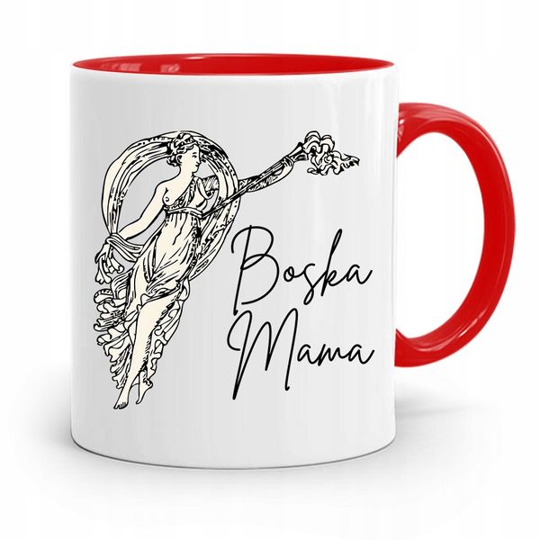 Kubek Czerwony Prezent Dla Mamy Matki Boska Mama Z Nadrukiem Ze Zdjęciem zdjęcie 1