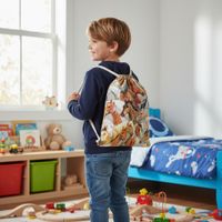 Plecak Worek Bawełniany dla Chłopca - Dzikie Konie