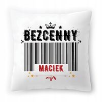Poduszka Dla Maćka Na Urodziny Ze Zdjęciem Na Prezent Biała 40X40 Cm