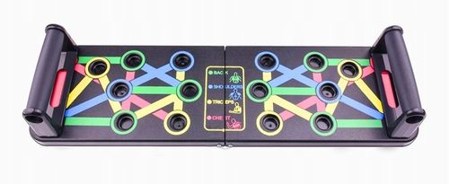 DESKA UCHWYTY DO POMPEK ĆWICZEŃ PLATFORMA PUSH UP BOARD WIELOFUNKCYJNA 14w1 na Arena.pl