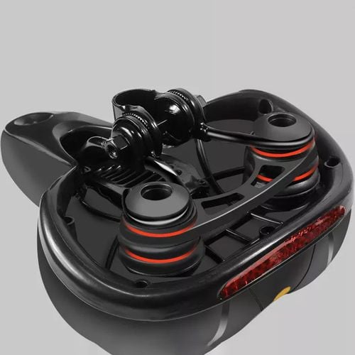 Siodełko Rowerowe Szerokie Amortyzujące Z Odblaskami Rs8 Żółte na Arena.pl