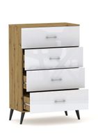 Komoda POLA 4N Dąb Artisan / Połysk - 4 szerokości. 50 - 80 cm Pojemna !