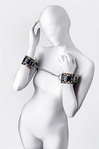 Drapieżne Kajdanki W Cętki - Anonymo Wrist Cuffs No 0102 Leopard na Arena.pl