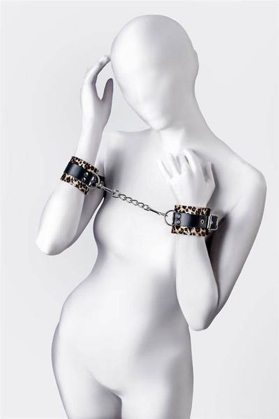 Drapieżne Kajdanki W Cętki - Anonymo Wrist Cuffs No 0102 Leopard zdjęcie 3
