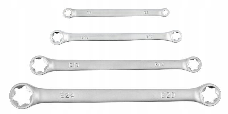KLUCZE OCZKOWE TORX E6-E24 4 ELEM. HT1W590 HOGERT zdjęcie 1