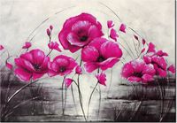 100 70CM OBRAZ PŁÓTNO RÓŻOWE MAKI PŁÓTNO RAMA