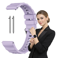 Pasek do Garmin Forerunner255S 265S Vivoactive Venu2S 3S 4S fioletowy 18mm