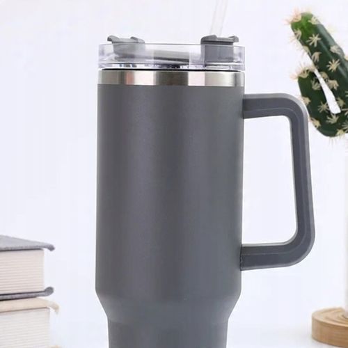 KUBEK TERMICZNY TERMOS ZE SŁOMKĄ STAL NIERDZEWNA DUŻY XXL 1200 ML na Arena.pl