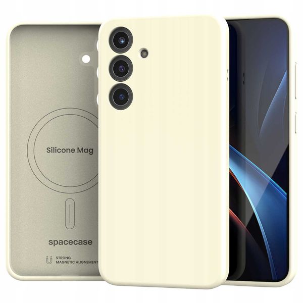 Spacecase Silicone Mag Galaxy S25+ Beige zdjęcie 3