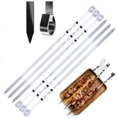 SZPIKULCE SZPIKI SZAMPURY DO SZASZŁYKÓW MIĘSA NA GRILL 6SZT 60cm NIERDZEWNE