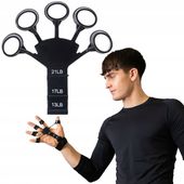 DrFit Wzmacniacz trenażer dłoni, palców i przedramienia czarny opór 6-9,5kg