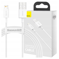 Kabel USB do Lightning Baseus Superior Series, 2.4A, 1m (biały)