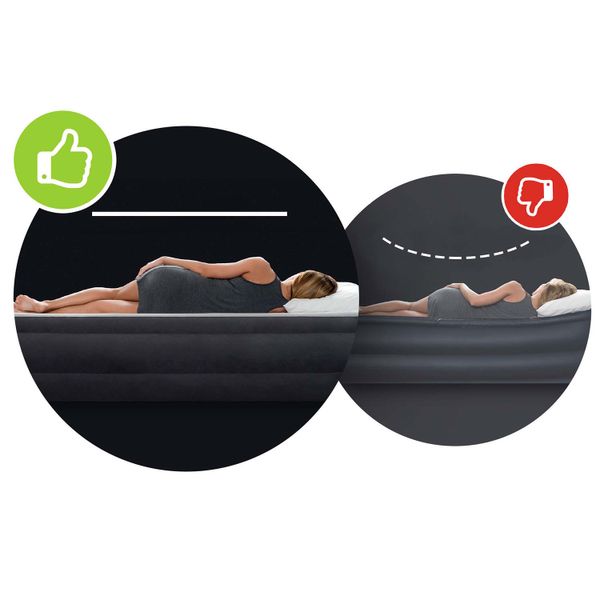 Materac dmuchany 203x152x25 cm z pompką tłokową INTEX 64103 zdjęcie 7