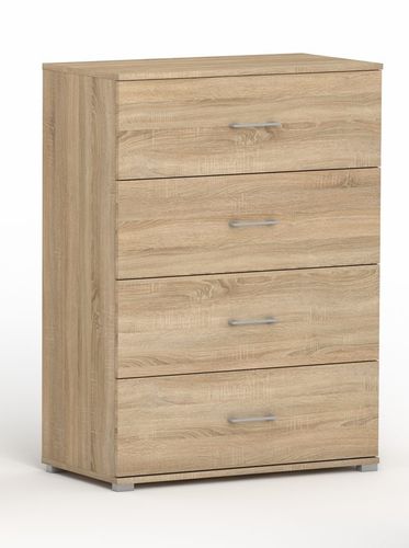 Komoda POLA 4s Dab Sonoma - 4 szerokości. pojemna komoda z pełnym wysuwem. na Arena.pl