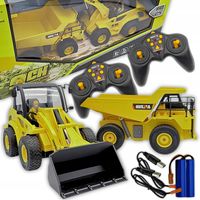 Koparka Auto Ciężarowe Zdalnie Sterowane Pilot Wywrotka Ciężarówka Ładowrka
