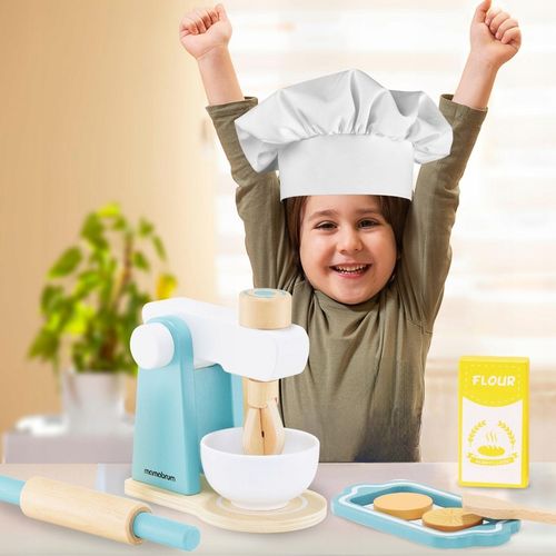 Zabawka Edukacyjna DREWNIANY MIKSER BLENDER ROBOT KUCHENNY DLA DZIECI 3+ na Arena.pl