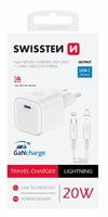 SZYBKA ŁADOWARKA SIECIOWA GaN 20W Power Delivery + kabel USB-C / LIGHTNING