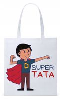 Dla Taty Tatusia Prezent Torba Eco Biała Shopper Z Nadrukiem Ze Zdjęciem