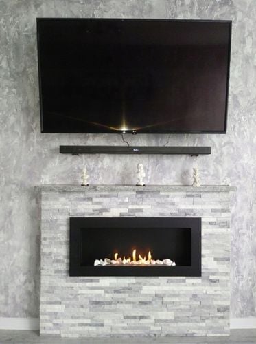 Biokominek WISZĄCY 90cm NAŚCIENNY czarny do ZABUDOWY na Arena.pl