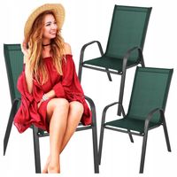 2x MOCNE KRZESŁO OGRODOWE METALOWE BALKONOWE TARASOWE FOTEL OGRODU BALKON