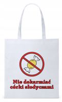 Dla Córki Córeczki Prezent Torba Eco Biała Shopper Z Nadrukiem Ze Zdjęciem