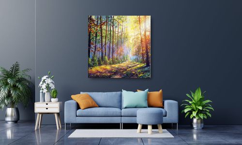 OBRAZ NA PŁÓTNIE 086 Promienie słońca 40x40cm na Arena.pl