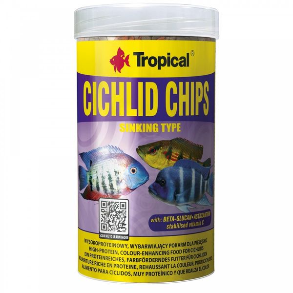 TROPICAL CICHLID CHIPS 1000ML/520G zdjęcie 1