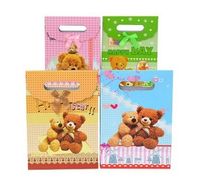 Torba papierowa misie 19 x 27 cm 12 szt.      6860   Tor-0740