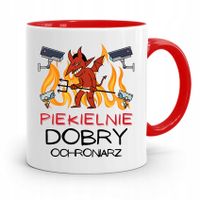 Dla Ochroniarza Stróża Kubek Czerwony Na Prezent Z Nadrukiem Ze Zdjęciem