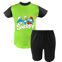 Krótka Piżama dziecięca Smerfy - Smurfs - Nowa Przygoda