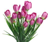 SZTUCZNE KWIATY BUKIET GAŁĄZKI KROKUSY W TRAWIE 44CM