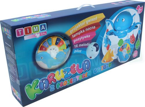 NEWMART MH265155 KARUZELKA Z PROJEKTOREM OŚMIORNICZKA niebieska na Arena.pl