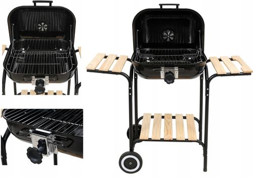 GRILL WĘGLOWY REGULACJA RUSZTU 45X40CM na Arena.pl